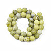 Natural Yellow Mustard Jasper Beads Strands G-Q462-10mm-39-2