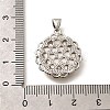 Brass with Natural Shell Carved Pendants KK-Z091-07P-03-3
