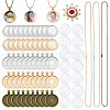 DIY Iron Ball Necklaces & Alloy Finger Ring Brooch Making Kits DIY-GA0008-14-1