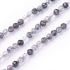 Natural Black Rutilated Quartz Beads Strands G-F619-10B-3mm-1