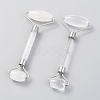 Natural Quartz Crystal Brass Face Massager MRMJ-G009-49P-1