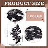 2Pairs Polyester Embroidery Lace Appliques DIY-LP0003-32-2