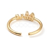 Constellation/Zodiac Sign Brass Cuff Rings RJEW-J074-05G-K-3