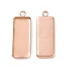 Ion Plating(IP) 304 Stainless Steel Pendant Cabochon Settings STAS-I069-36RG-2