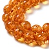 Resin Imitation Amber Beads Strands RESI-Z017-01B-3