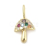 Brass Micro Pave Cubic Zirconia Pendants KK-S514-04F-G-1