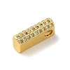 Brass Micro Pave Clear Cubic Zirconia Charms ZIRC-C009-01G-I-2