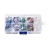 100Pcs 10 Colors Glass Pendants AJEW-H154-08B-1