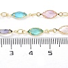 Handmade Colorful Glass Horse Eye Link Chains KK-F871-54G-2