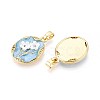 Brass Micro Pave Cubic Zirconia Pendants KK-N277-09A-G-2