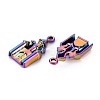 Rainbow Color Alloy Pendants PALLOY-S180-288-NR-3