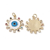 Brass Colorful Cubic Zirconia Pendants KK-E068-VA207-2-1