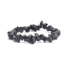 Natural Obsidian Chips Beaded Jewelry Set SJEW-JS01232-01-4