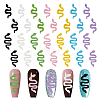 28Pcs 14 Style Snake Spray Painted Zinc Alloy Cabochons MRMJ-AR0001-17-1