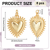 8Pcs Rack Plating Brass Pendants KK-BC0015-54-2
