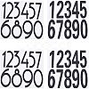 SUPERFINDING 8 Sheets 2 Style PET Sticker Reflective Self Adhesive Vinyl Waterproof 0-9 Number DIY Decorations for Mailbox DIY-FH0002-78-1