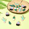 16Pcs 4 Styles Alloy Enamel Pendants ENAM-FS0001-86-9