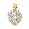 Brass Micro Pave Cubic Zirconia Pendants LS-KK-D431-018G-1