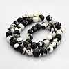 Round Natural Zebra Jasper Gemstone Beads Strands G-N0120-31-8mm-2