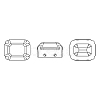Preciosa® MAXIMA Crystal Sew-On Cups X-PRC-SC12-00030-G-2