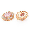 Brass Micro Pave Cubic Zirconia Charms KK-N232-300B-2