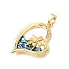 Brass Micro Pave Clear Cubic Zirconia Pendants CU-CBA8A7D-02G-C-2
