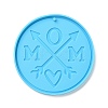 DIY Mother's Day Theme Flat Round Pendant Silicone Molds SIMO-H010-02G-2