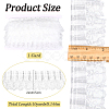 10 Yards Double Layer Polyester Organza Pleated Lace Trim Ribbons SRIB-GF0001-43C-2