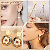 32Pcs 8 Style Ion Plating(IP) 201/304 Stainless Steel Stud Earring Findings STAS-ME0001-39G-5