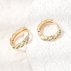 Twist Brass Micro Pave Cubic Zirconia Hoop Earrings KK-CBACA55-20G-5