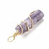 Natural Lepidolite Pendants PALLOY-JF01453-09-5