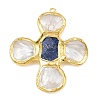 Natural Lapis Lazuli & Shell Pearl Big Pendants KK-H516-24G-02-1