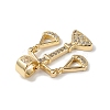 Rack Plating Brass Micro Pave Cubic Zirconia Pendants KK-F848-04G-3