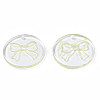 Transparent Resin Pendants RESI-N030-006B-3