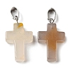 Natural White Agate Pendants G-T080-20-2