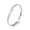 Rack Plating Brass Pave Clear Cubic Zirconia Hinged Bangles BJEW-G716-03P-1