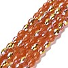 Baking Paint Glass Beads Strands DGLA-D001-02C-1