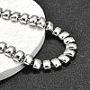 304 Stainless Steel Rectangle Link Chain Braceletes for Women BJEW-R022-01P-2