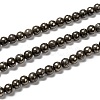 Natural Pyrite Beads Strands X-G-L031-4mm-01-1