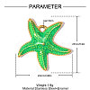 304 Stainless Steel with Enamel Pendants SA-OY003-29G-02-2