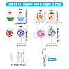 Handmade Polymer Clay Pendants CLAY-SC0001-05-2