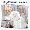 Embroidered Flowers Polyester Tulle Lace Fabric DIY-WH0449-31A-6