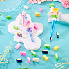 20Pcs UV Plating Opaque Acrylic European Beads OACR-TADJ0001-16I-5