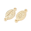 Brass Oval with Virgin Connector Charm X-KK-Z146-31G-2