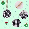 12Pcs 2 Colors Foam and Plastic with Cloth Ball Christmas Tree Decorations DIY-SZ0003-81-3