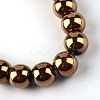 Electroplate Transparent Glass Beads Strands EGLA-Q062-8mm-D03-2