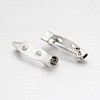 Iron Brooch Pin Back Safety Catch Bar Pins with 2 Holes IFIN-A171-04C-1