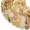 Grade A Natural Yellow Hematoid Quartz Beads Strands G-L642-F04-12mm-4
