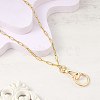 Stainless Steel Paperclip Chains Keychain HJEW-SW00179-01-3