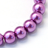 Baking Paint Pearlized Glass Pearl Round Bead Strands X-HY-Q003-4mm-16-2